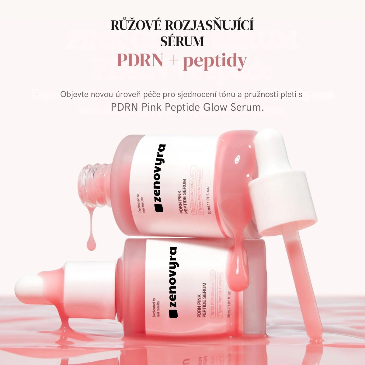 PDRN Pink Serum Peptide – Hloubková hydratace, efekt "Glass Skin"